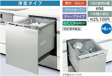 Panasonic　ビルトイン食器洗い乾燥機　深型　MD9S