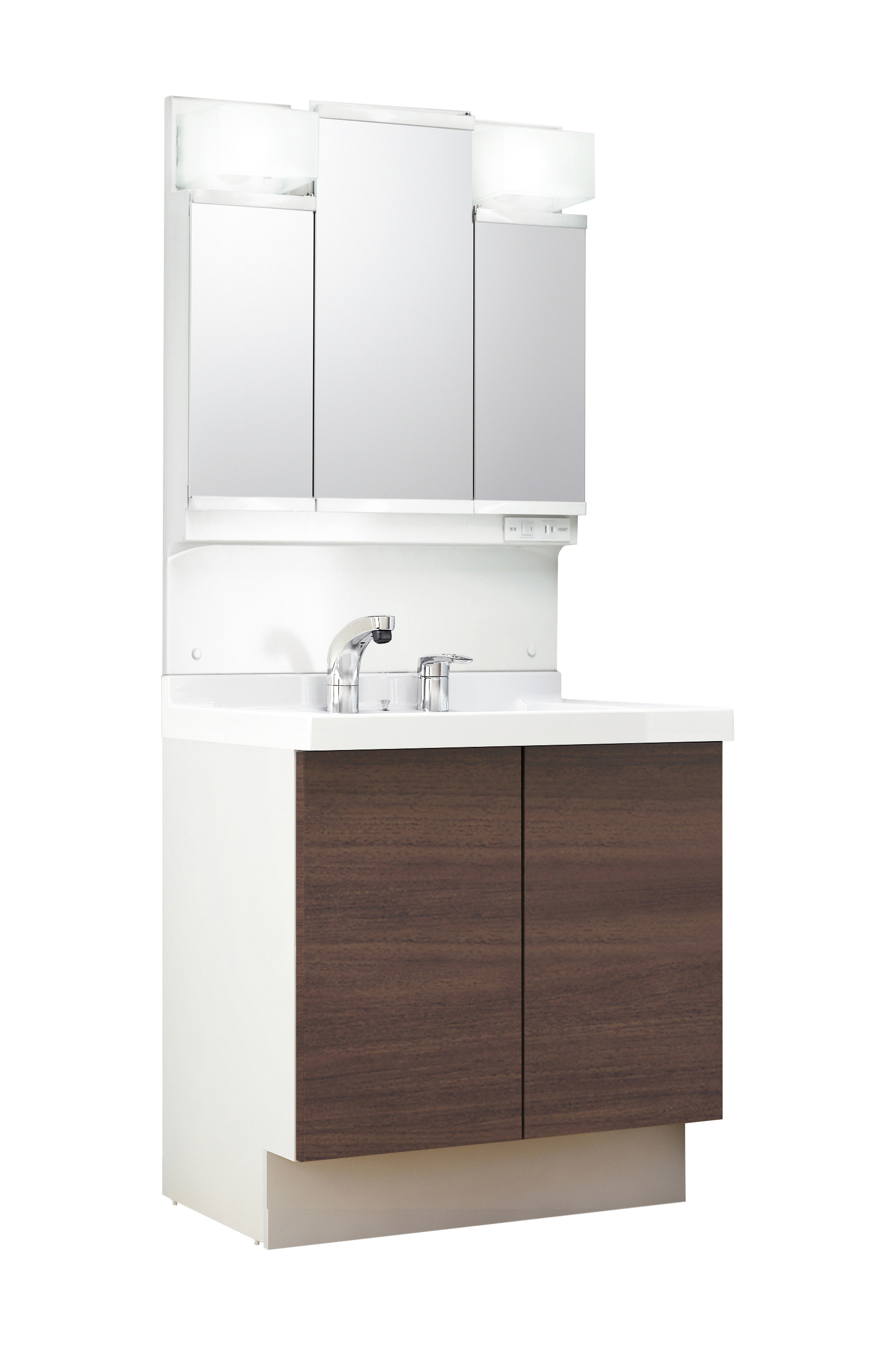 LIXIL　Ｊ１シリーズ　間口７５ｃｍ　洗髪　３面鏡　２枚扉