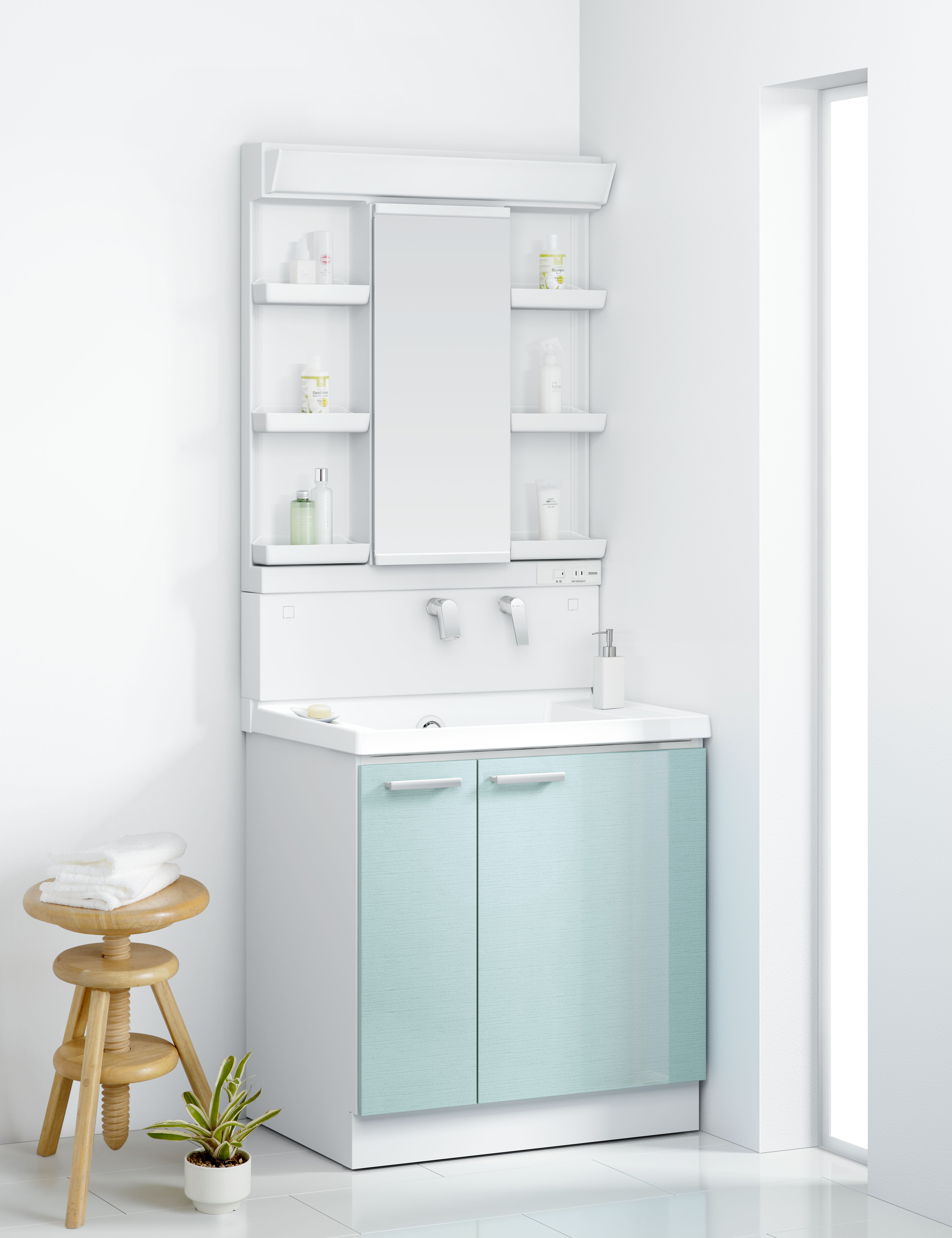 TOTO 洗面化粧台 KZ 間口75cm 1面鏡片引出