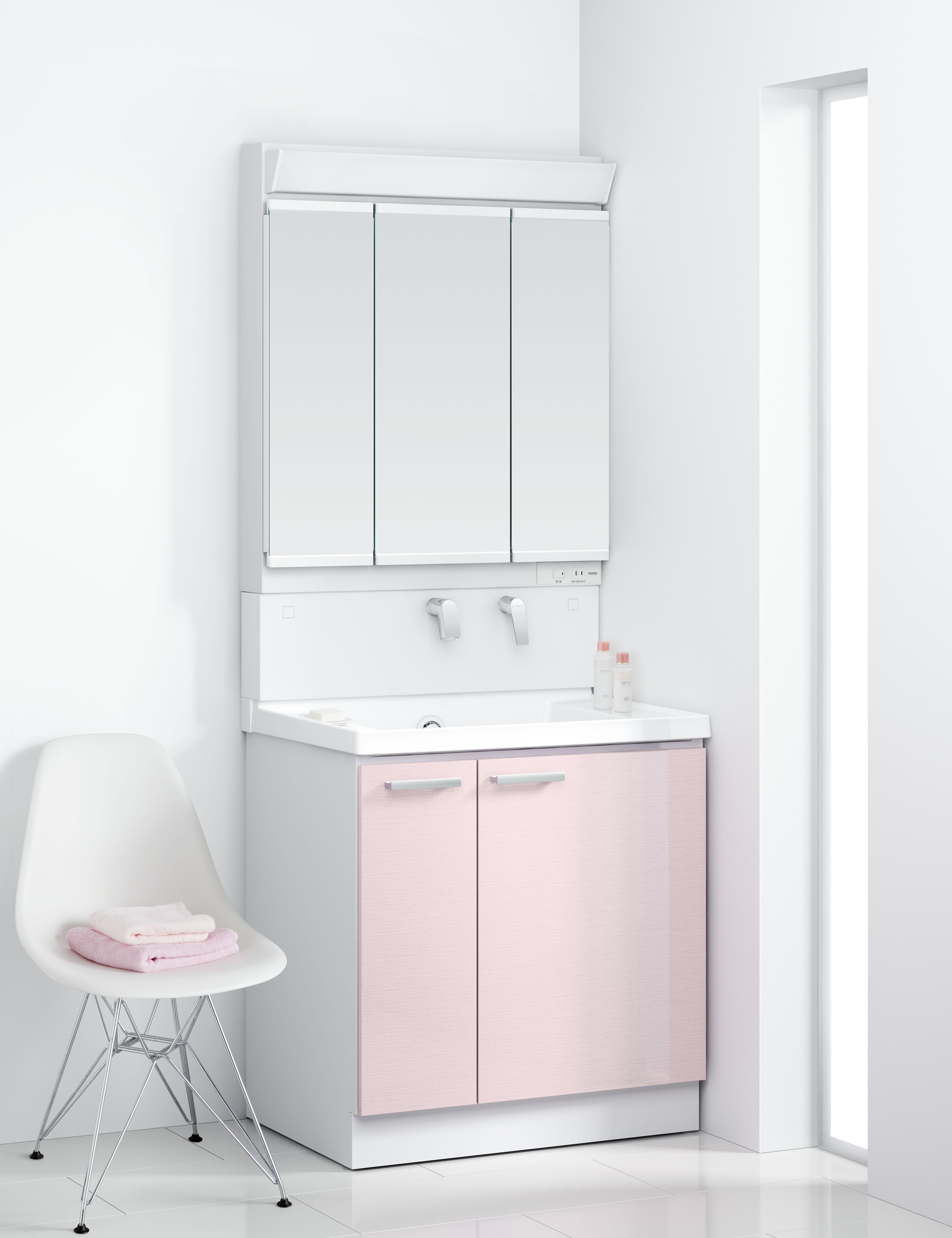 TOTO 洗面化粧台 KZ 間口75cm 3面鏡片引出