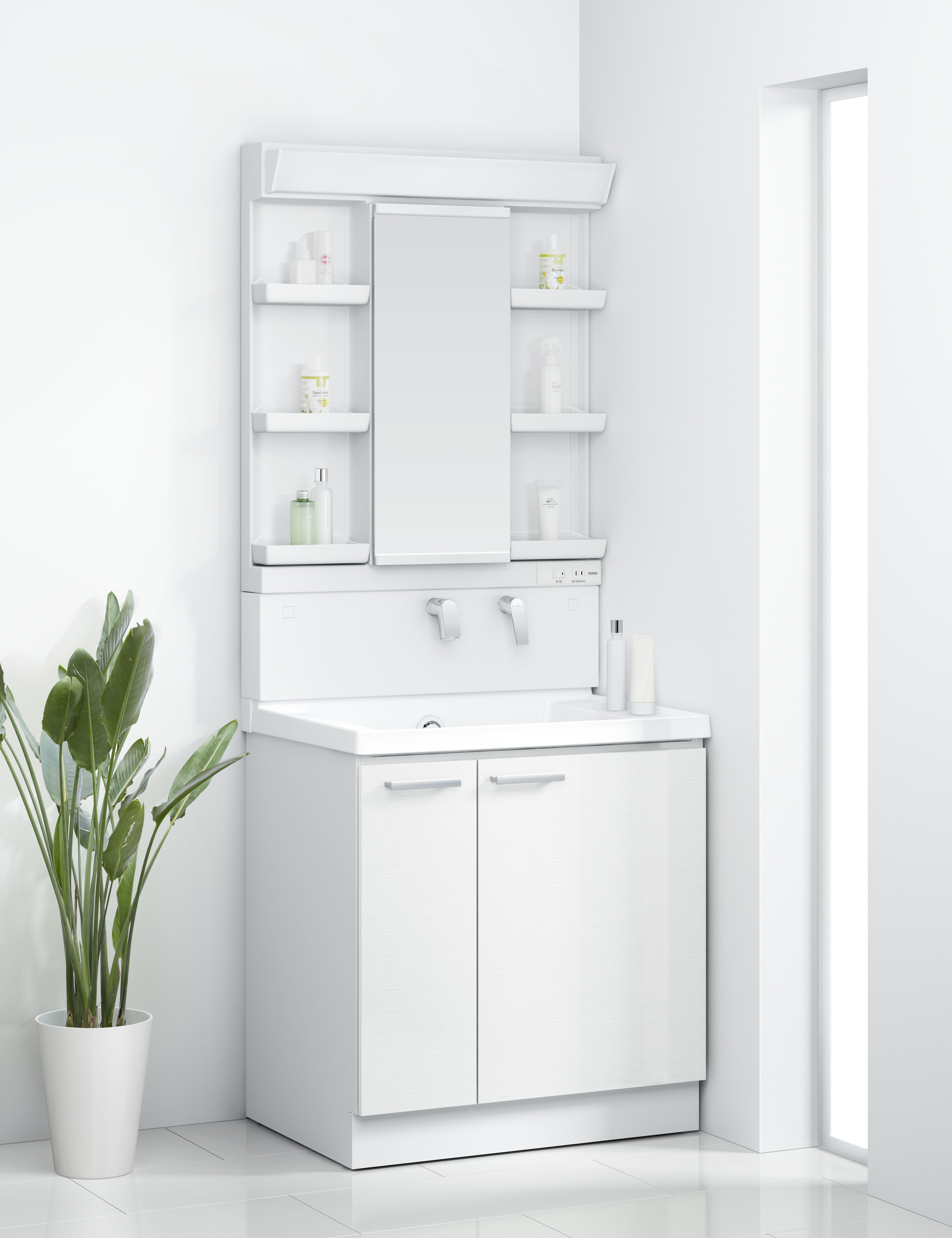 TOTO 洗面化粧台 KZ 間口75cm 1面鏡片引出