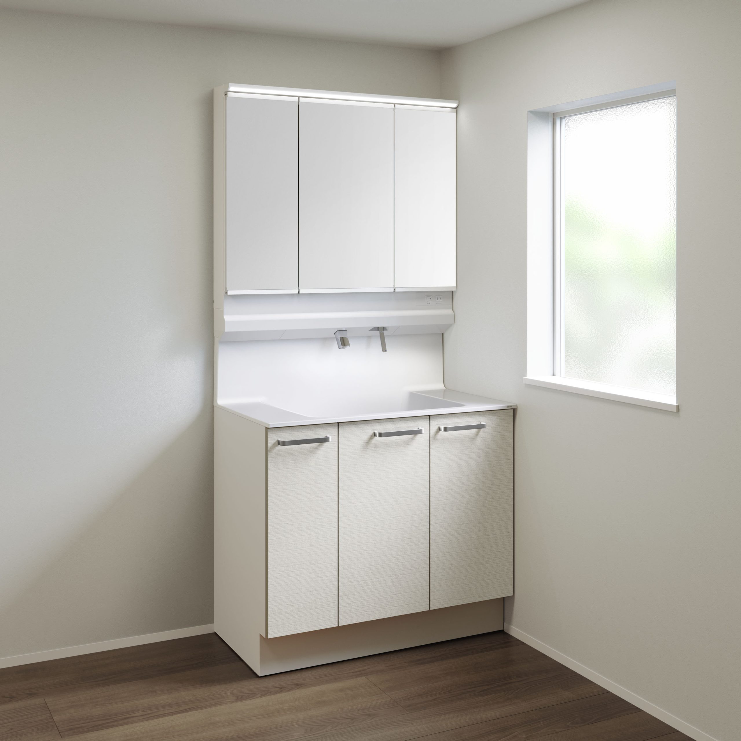 TOTO 洗面化粧台 オクターブLite 間口90cm 3面鏡片引出