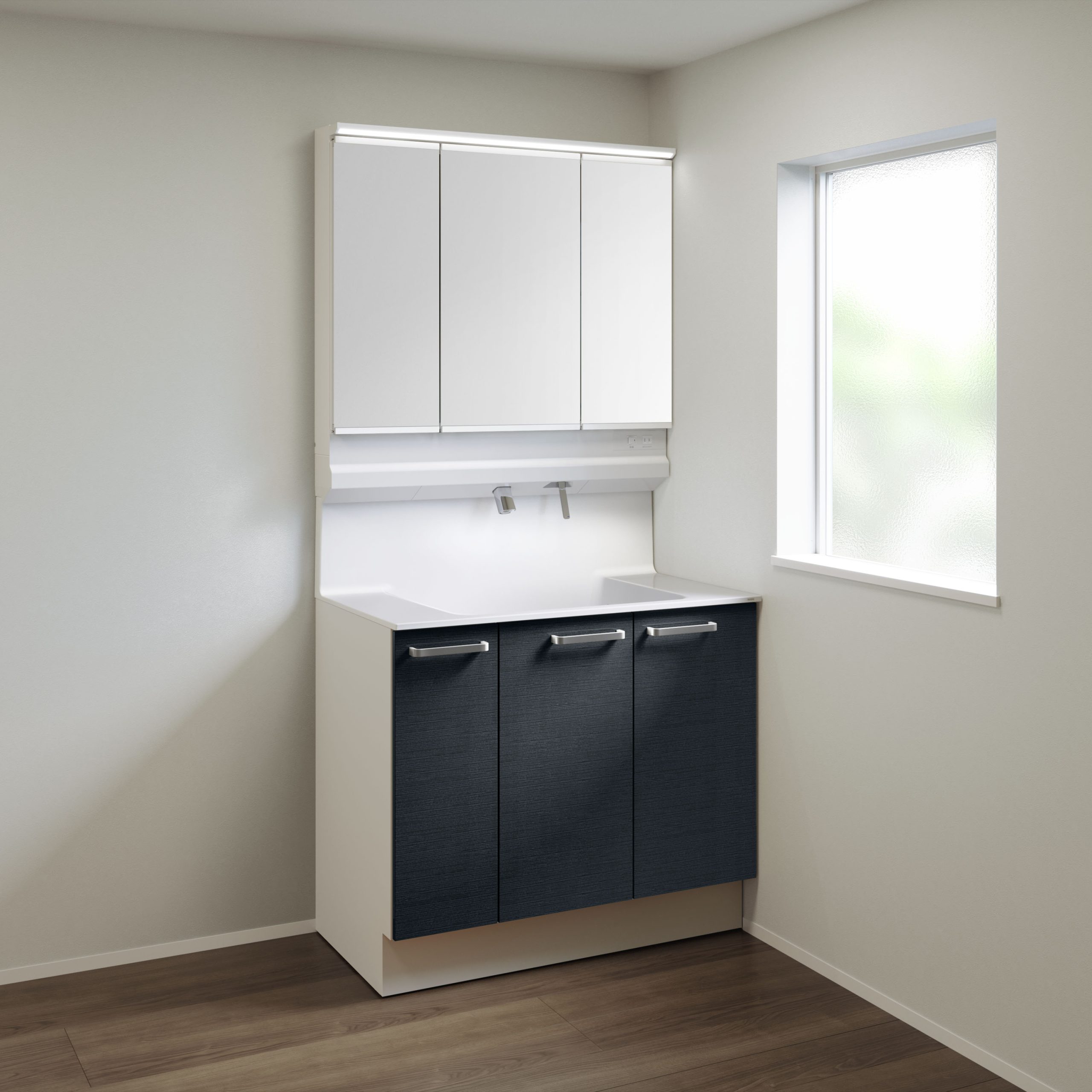 TOTO 洗面化粧台 オクターブLite 間口90cm 3面鏡片引出