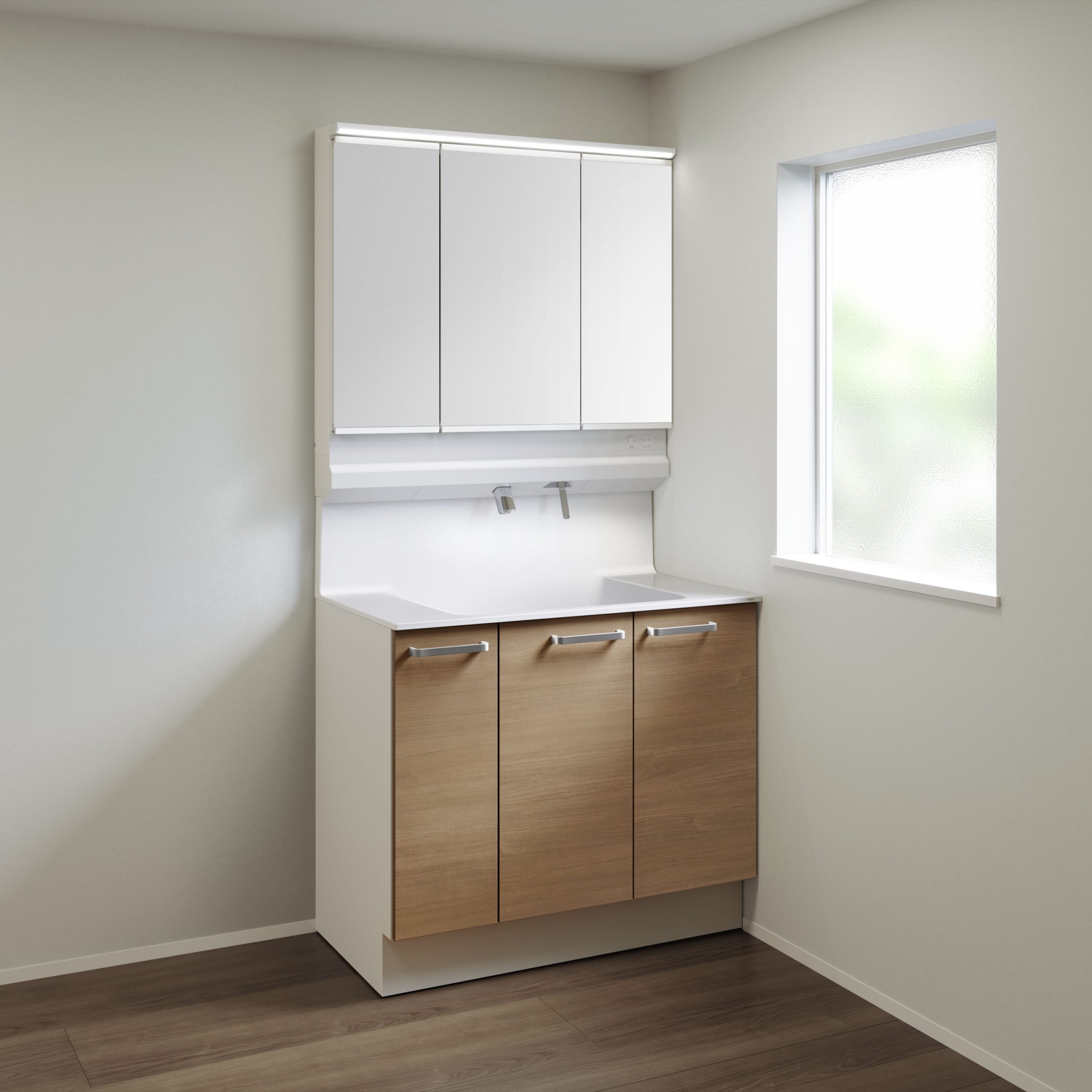 TOTO 洗面化粧台 オクターブLite 間口90cm 3面鏡片引出